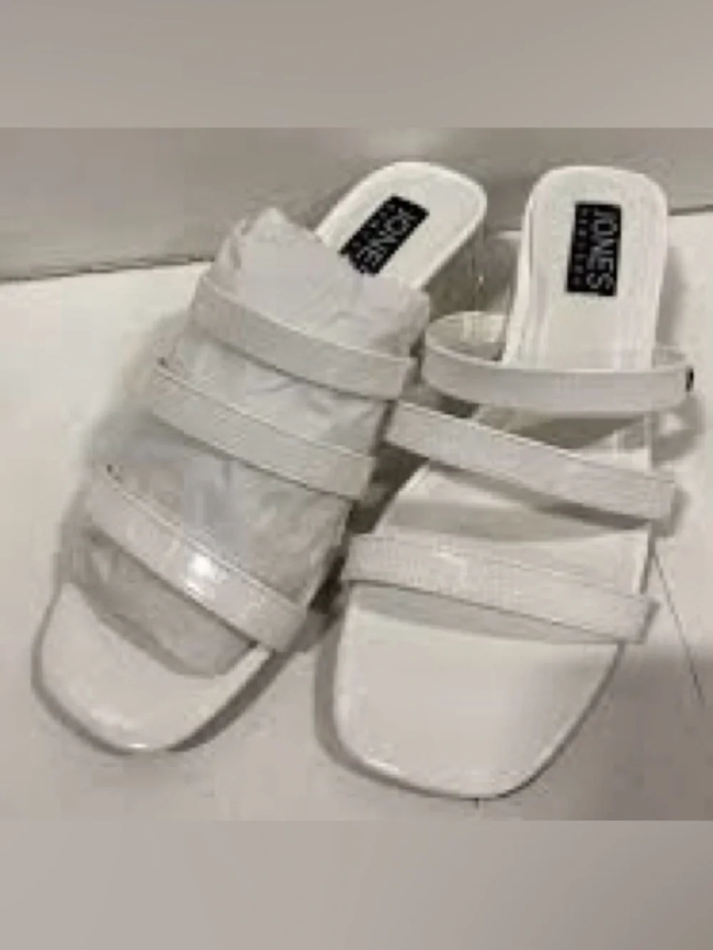 Jones New York Unika Lucite Heel Dress Sandals. NIB. Size; 6. Asking: $55.